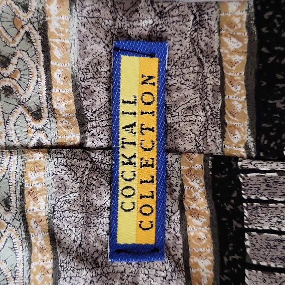 Men's Neck Tie Cocktail Collection Vodka  Beige Black Ivory - Picture 4 of 5